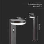 5.5W Lampa ogrodowa LED z czujnikiem ruchu / Barwa: 3000K / Obudowa: Czarna