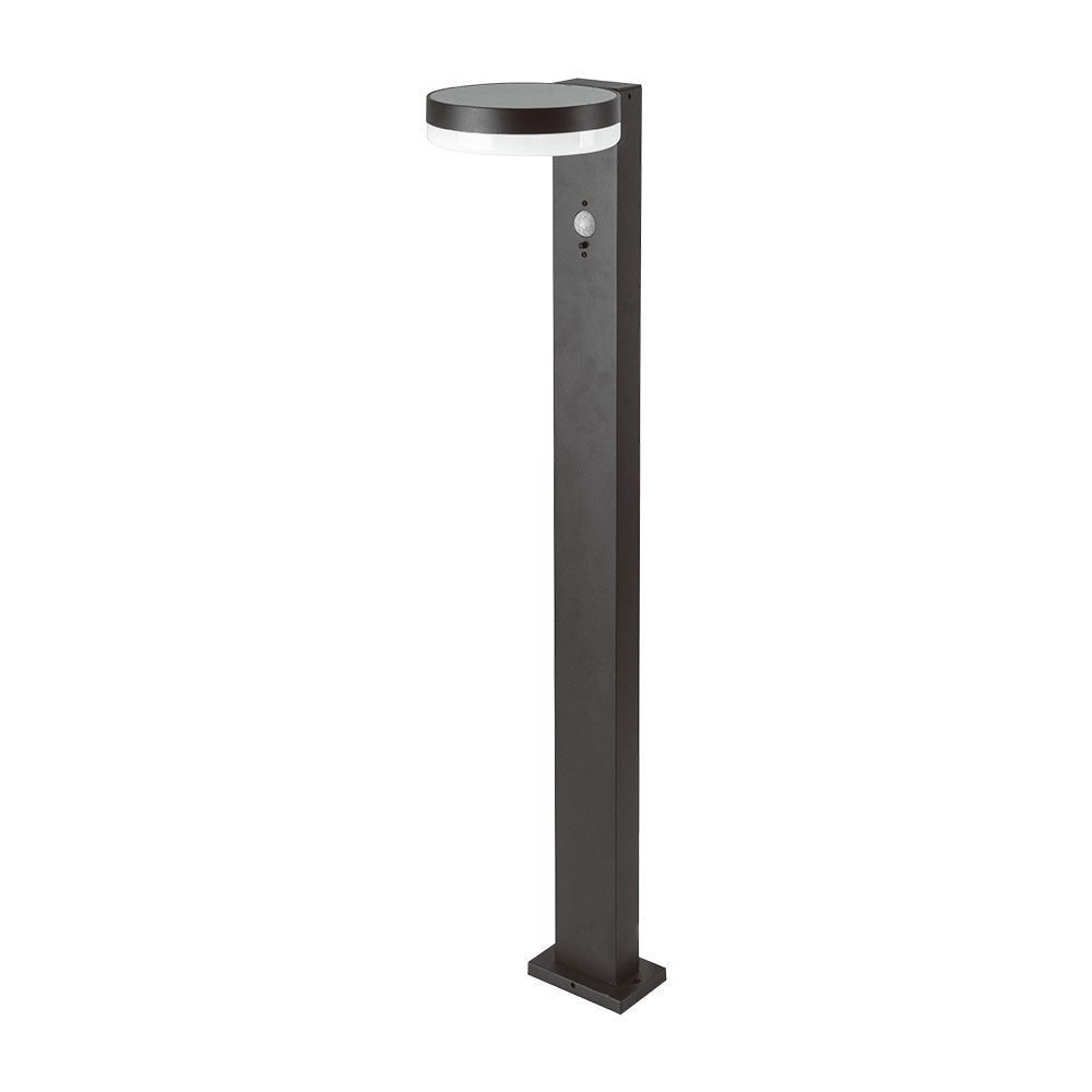 5.5W Lampa ogrodowa LED z czujnikiem ruchu / Barwa: 3000K / Obudowa: Czarna