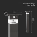3W Solarna lampa ogrodowa LED / Obudowa: Czarna / Barwa:3000K