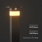 3W Solarna lampa ogrodowa LED / Obudowa: Czarna / Barwa:3000K