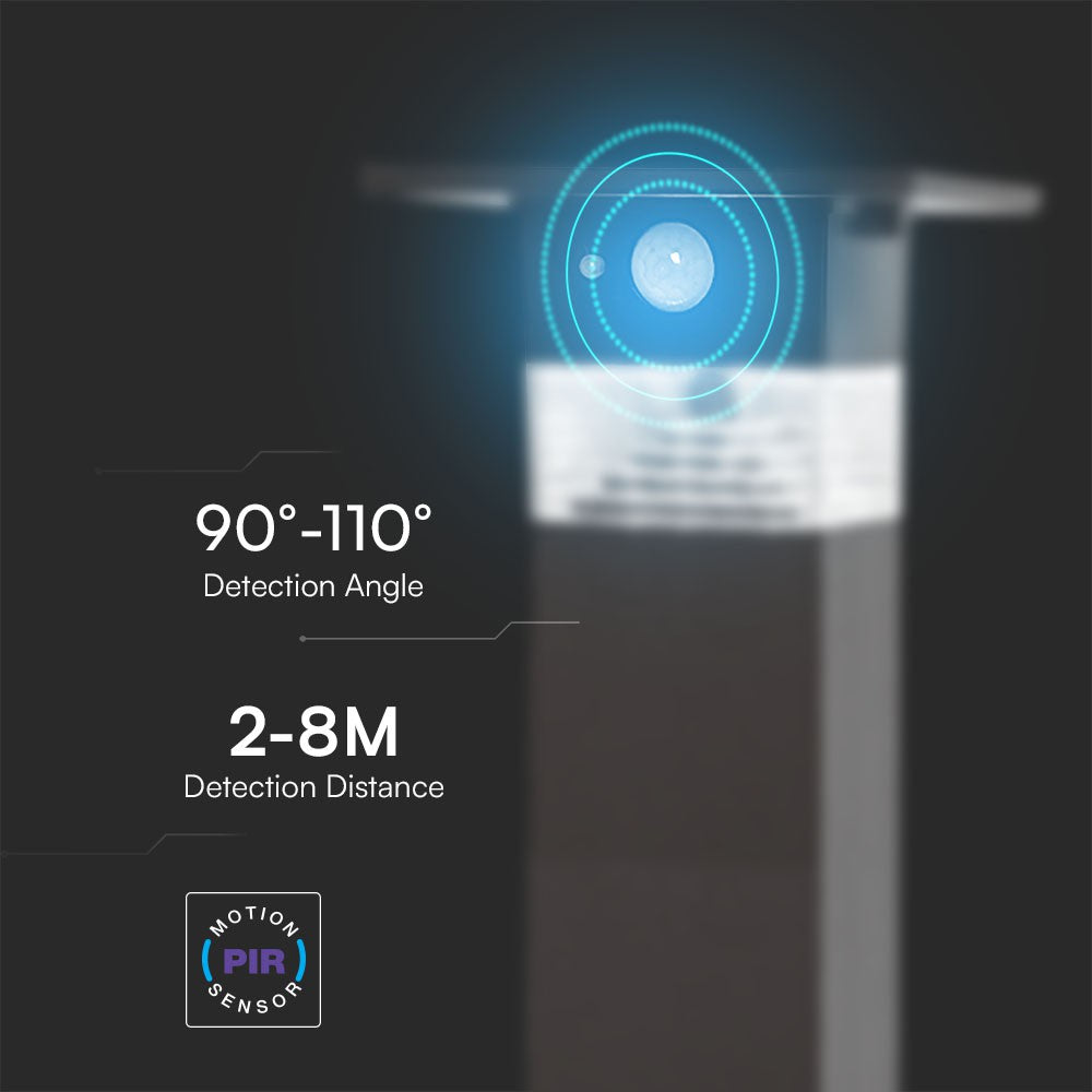 3W Solarna lampa ogrodowa LED / Obudowa: Czarna / Barwa:3000K