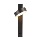 8W Kinkiet hotelowy LED z USB / Barwa:3000K / Czarny