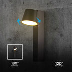8W Kinkiet hotelowy LED z USB / Barwa:3000K / Czarny