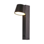 8W Kinkiet hotelowy LED z USB / Barwa:3000K / Czarny