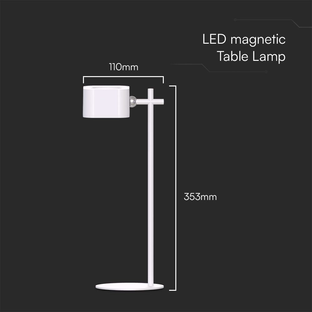 3W Lampka nocna LED zasilana bateryjnie / Bateria 1800mAh / Barwa:3w1 / Obudowa: Biała