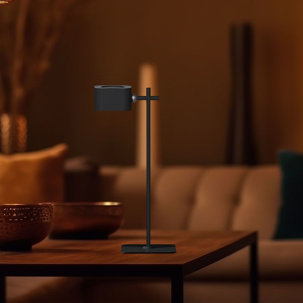 3W Lampka nocna LED zasilana bateryjnie / Bateria 1800mAh / Barwa:3w1 / Obudowa: Czarna
