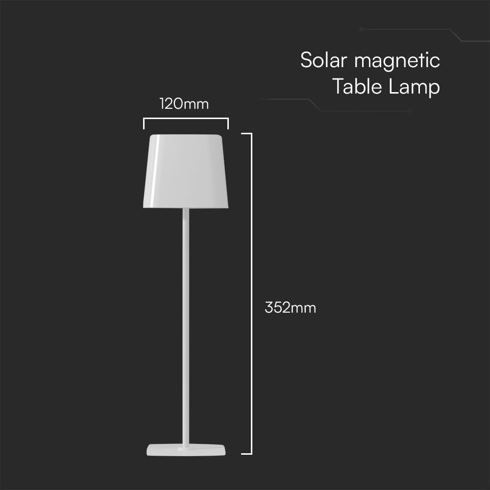 5W Lampka nocna LED zasilana bateryjnie / Ściemnianie przez dotyk / Bateria 3600mAh / Barwa:3w1 / Obudowa: Biała