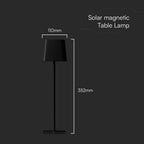 5W Lampka nocna LED zasilana bateryjnie / Ściemnianie przez dotyk / Bateria 3600mAh / Barwa:3w1 / Obudowa: Czarna