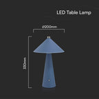 3W Lampka nocna LED zasilana bateryjnie/ Ściemnianie przez dotyk / Bateria 4000mAh / Barwa:3w1 / Obudowa: Niebieski