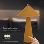3W Lampka nocna LED zasilana bateryjnie/ Ściemnianie przez dotyk / Bateria 4000mAh / Barwa:3w1 / Obudowa: Żółty