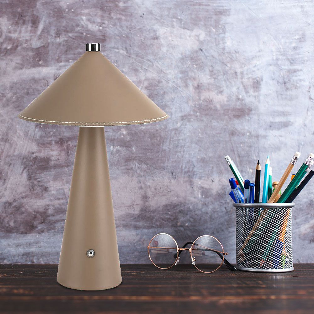 3W Lampka nocna LED zasilana bateryjnie/ Ściemnianie przez dotyk / Bateria 4000mAh / Barwa:3w1 / Obudowa: Brązowy