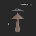 3W Lampka nocna LED zasilana bateryjnie/ Ściemnianie przez dotyk / Bateria 4000mAh / Barwa:3w1 / Obudowa: Brązowy