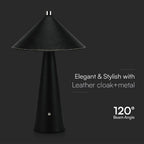 3W Lampka nocna LED zasilana bateryjnie/ Ściemnianie przez dotyk / Bateria 4000mAh / Barwa:3w1 / Obudowa: Czarny