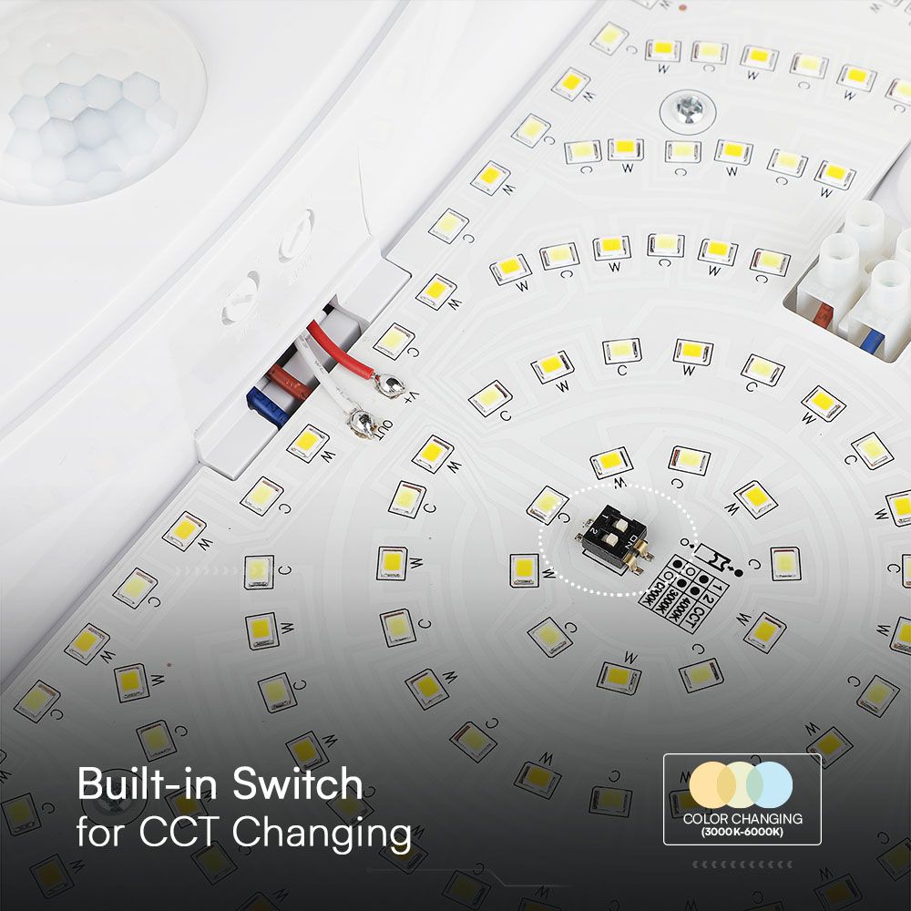 15W Plafon LED z czujnikiem PIR / Chip SAMSUNG / Barwa:3w1