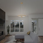 45W Dekoracyjna lampa sufitowa LED / Barwa: 3000K / Obudowa: Złota