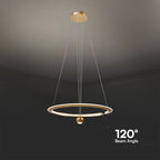 45W Dekoracyjna lampa sufitowa LED / Barwa: 3000K / Obudowa: Złota