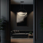 12W Dekoracyjna lampa sufitowa LED / Barwa: 3000K / Obudowa: Czarna