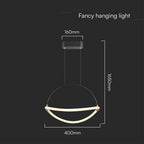 12W Dekoracyjna lampa sufitowa LED / Barwa: 3000K / Obudowa: Czarna