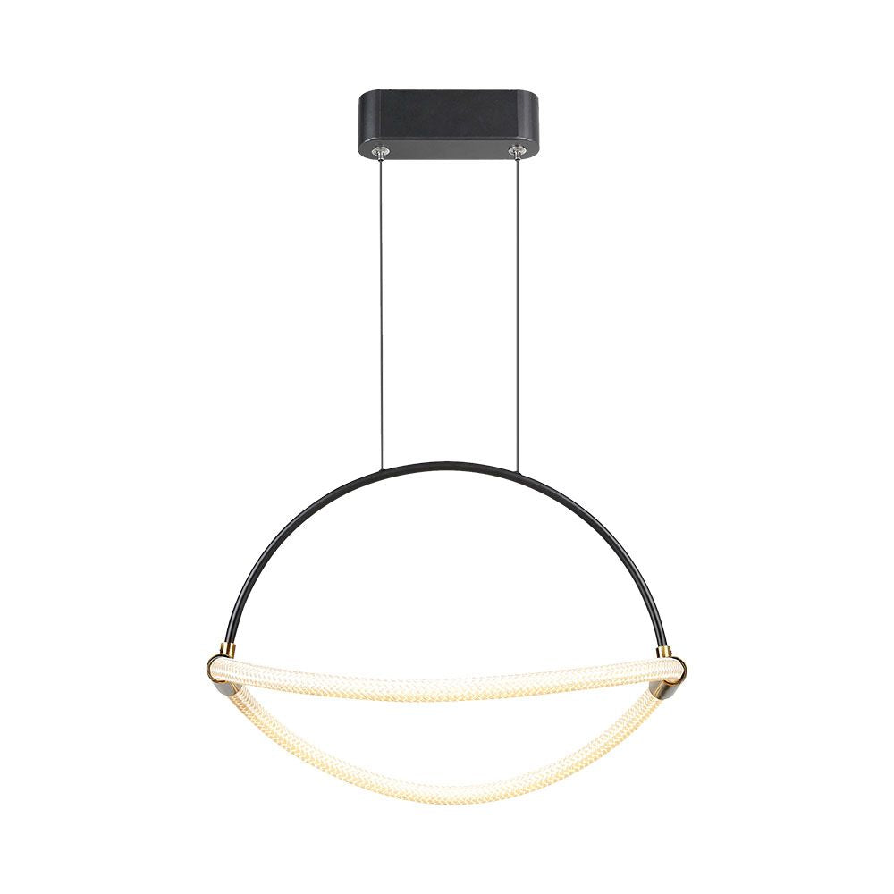 12W Dekoracyjna lampa sufitowa LED / Barwa: 4000K / Obudowa: Czarna