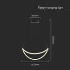 16W Dekoracyjna lampa sufitowa LED / Barwa: 4000K / Obudowa: Czarna