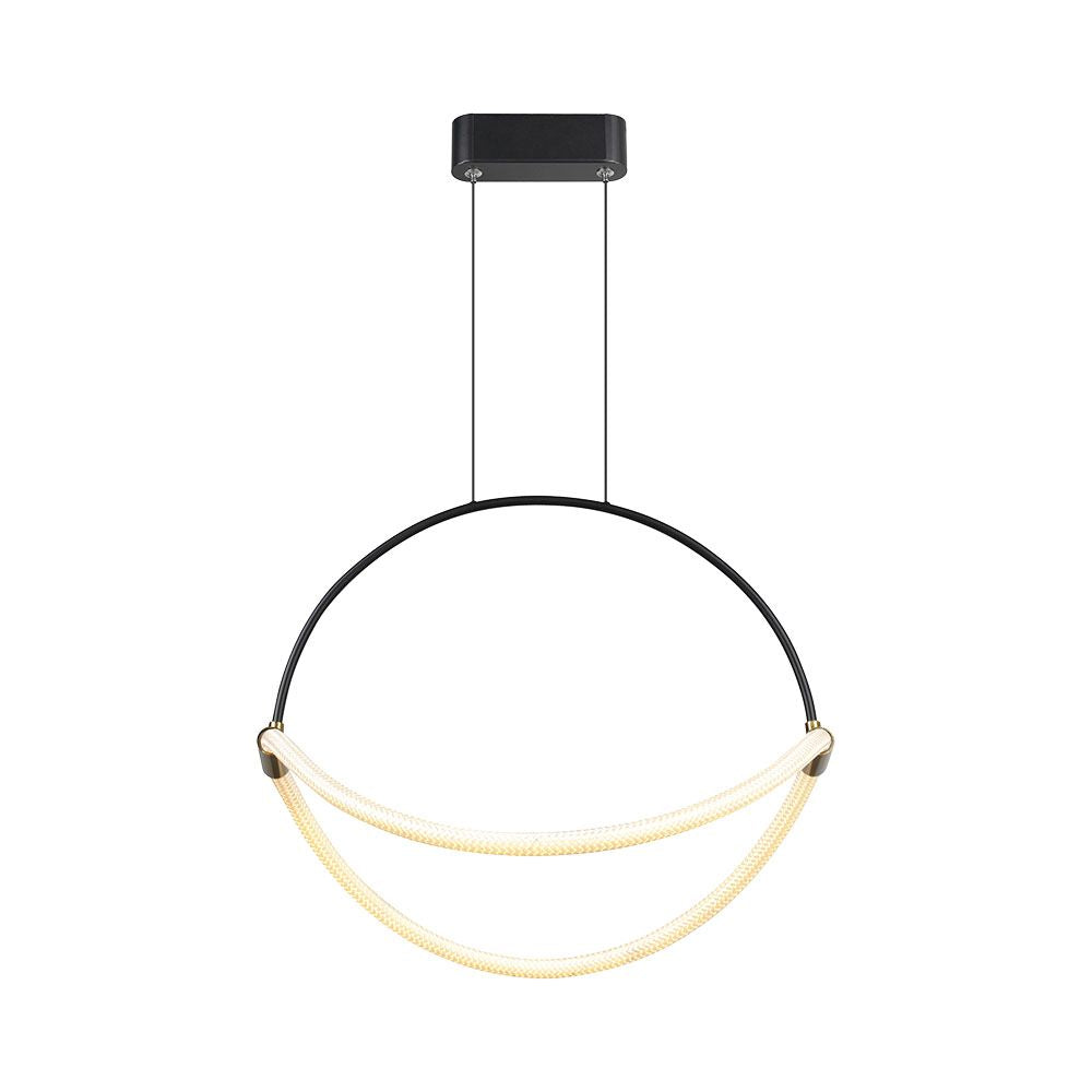 16W Dekoracyjna lampa sufitowa LED / Barwa: 4000K / Obudowa: Czarna