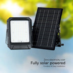 10W Naświetlacz LED z panelem solarnym / Sterowanie: Pilot / Bateria: LiFePO4 3.7V 8000mA / Barwa: 4000K / Obudowa: Czarna