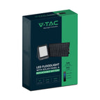 15W Naświetlacz LED z panelem solarnym / Sterowanie: Pilot / Bateria: LiFePO4 3.7V 12000mA / Barwa: 4000K / Obudowa: Czarna