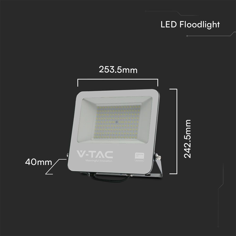 100W Naświetlacz LED / Chip SAMSUNG / Barwa:6500K / Obudowa: Czarna / Skuteczność 87lm/W