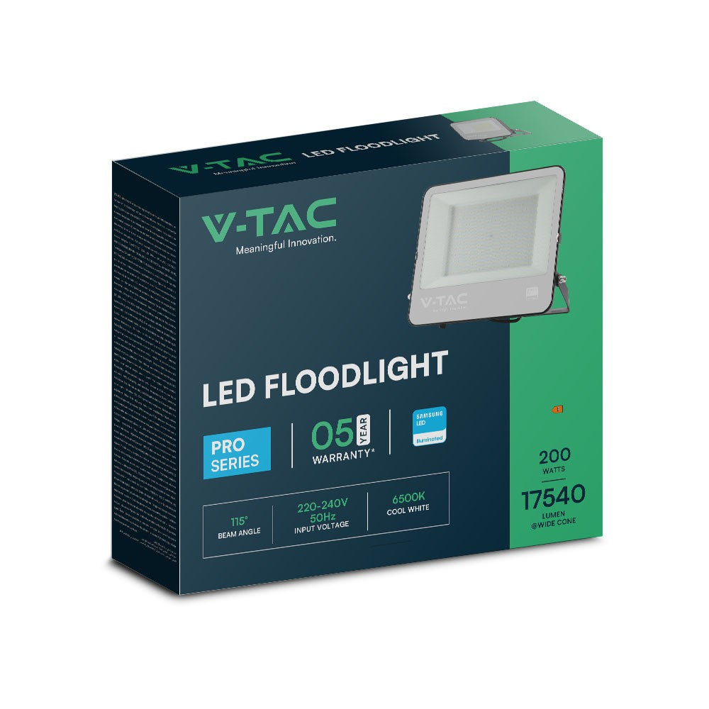 200W Naświetlacz LED / Chip SAMSUNG / Barwa:6500K / Obudowa: Czarna / Skuteczność 87lm/W