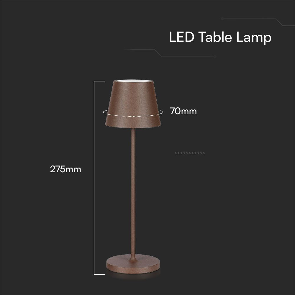 1.5W Lampka nocna LED / Barwa:3000K / Obudowa: Brązowa