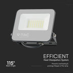 30W Naświetlacz LED / Barwa:RGB+6500K / Obudowa: Czarna / Sterowanie: Pilot