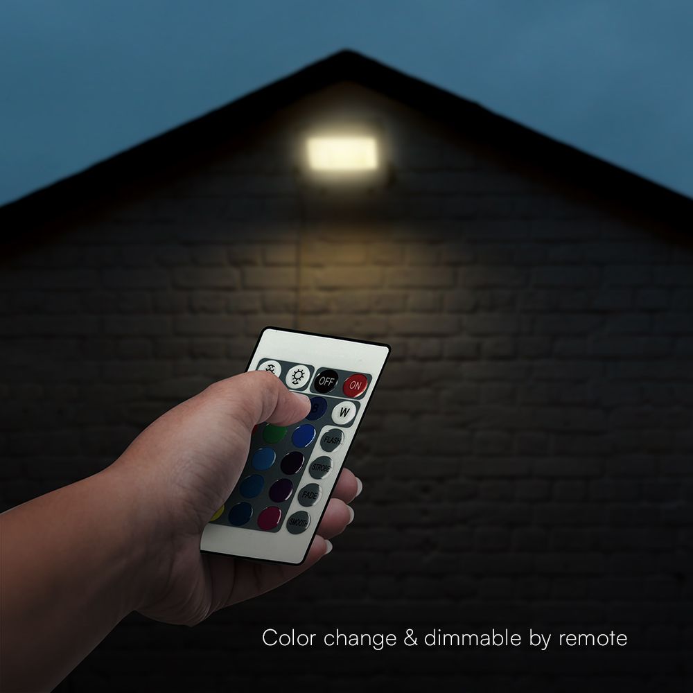 30W Naświetlacz LED / Barwa:RGB+6500K / Obudowa: Czarna / Sterowanie: Pilot