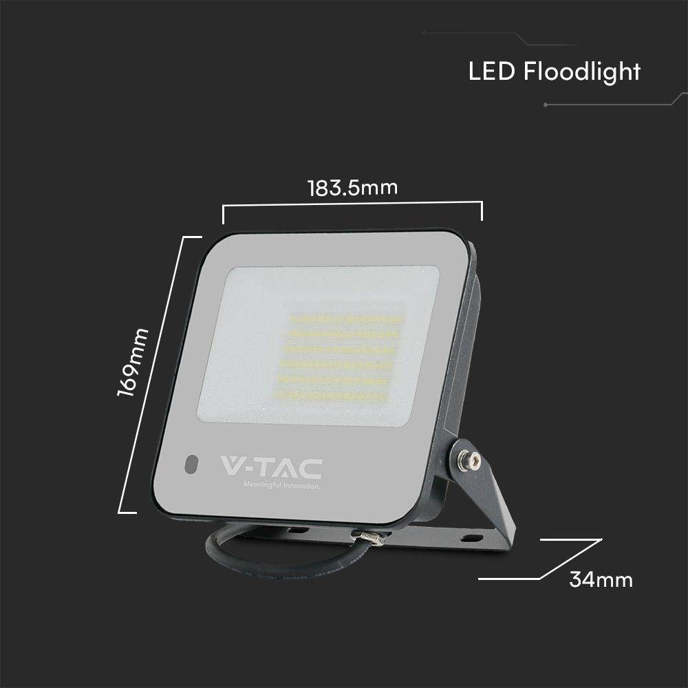 50W Naświetlacz LED / Barwa:RGB+6500K / Obudowa: Czarna / Sterowanie: Pilot