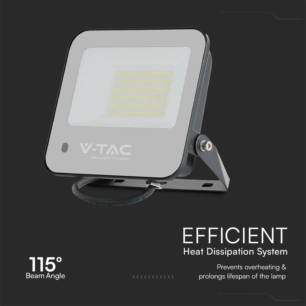 50W Naświetlacz LED / Barwa:RGB+6500K / Obudowa: Czarna / Sterowanie: Pilot