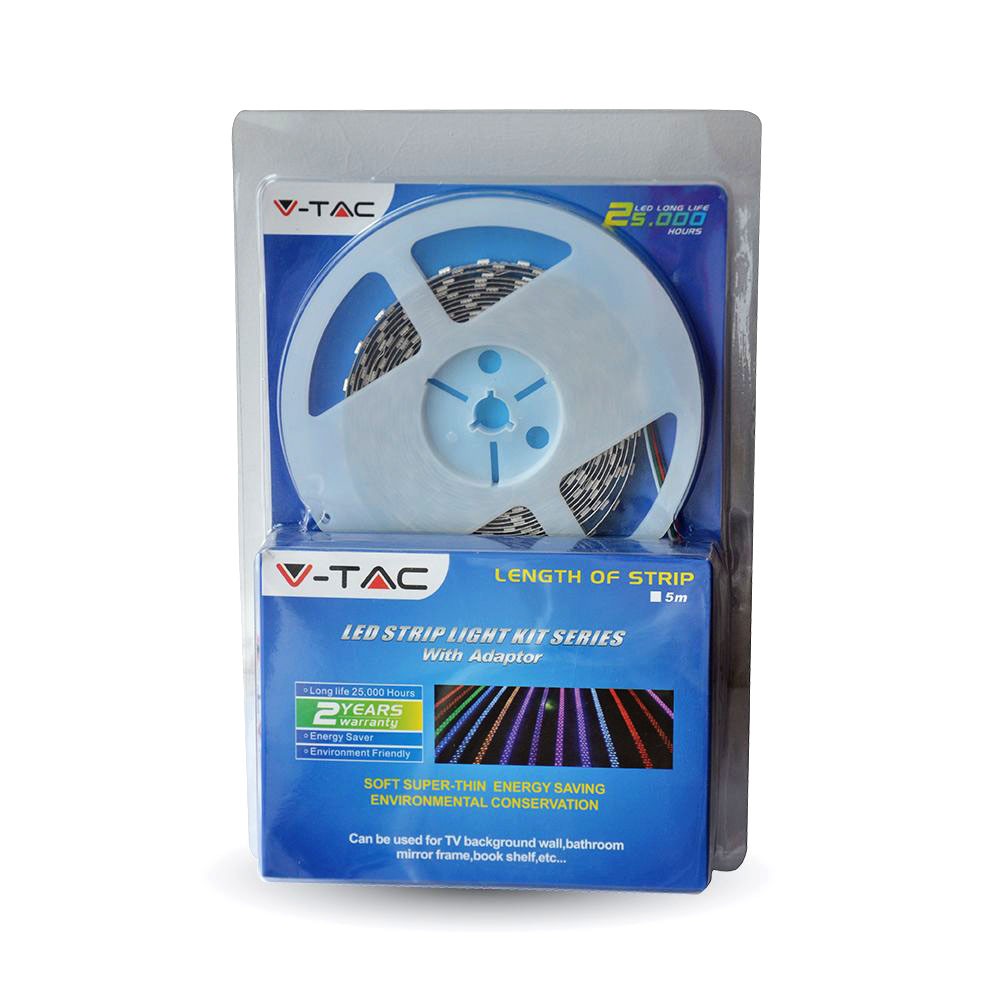 Zestaw Taśma LED z zasilaczem / IP65 / Rolka:5m