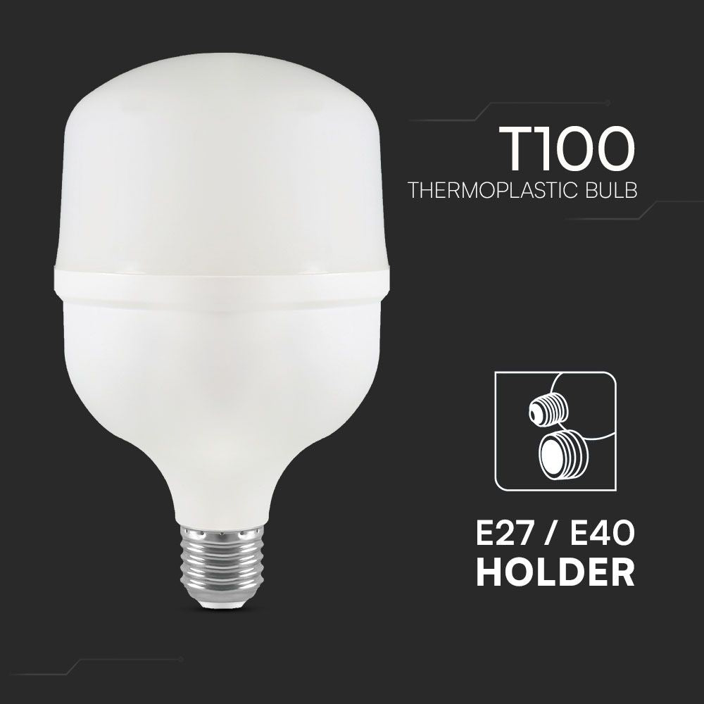 30W T100 Uliczna Żarówka LED / Barwa:6500K / Trzonek:E27/E40