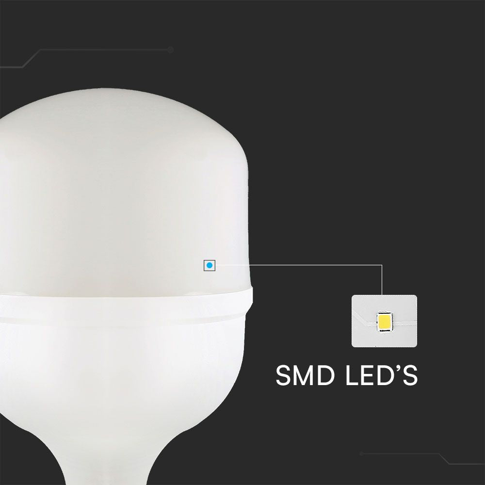 60W T160 Uliczna Żarówka LED / Barwa:4000K / Trzonek:E27/E40