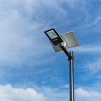 50W Hybrydowa solarna lampa uliczna / Barwa:6500K / Obudowa: Czarna