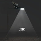 50W Hybrydowa solarna lampa uliczna / Barwa:4000K / Obudowa: Czarna