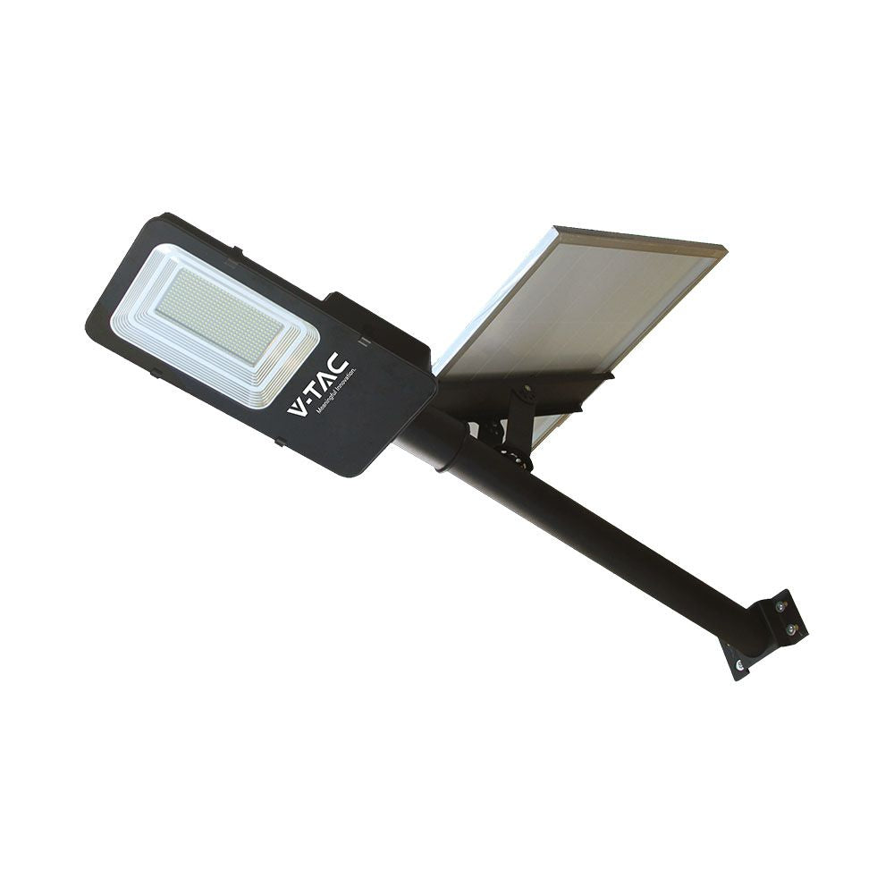 50W Hybrydowa solarna lampa uliczna / Barwa:4000K / Obudowa: Czarna