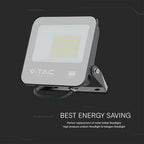 50W Naświetlacz LED / Chip Samsung / Przewód: 1m / Barwa: 4000K / Obudowa: Czarna / Skuteczność 80lm/w