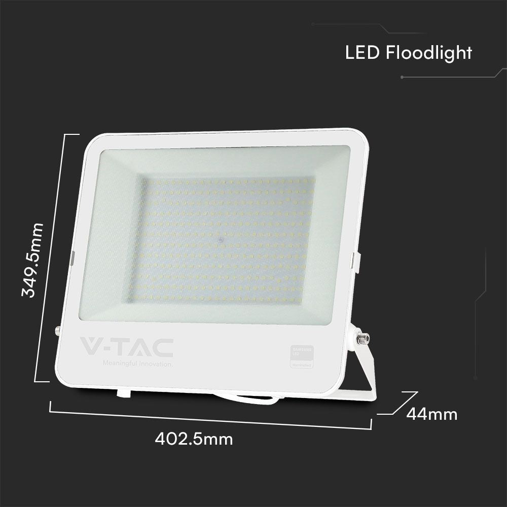 200W Naświetlacz LED / Chip SAMSUNG / Barwa:4000K / Obudowa: Biała / Skuteczność 87lm/W