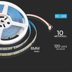10W Taśma LED / Barwa:4000K / IP20 / Zasilanie: 24V / Rolka:10m