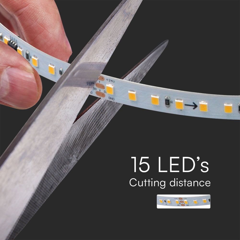 10W Taśma LED / Barwa:6500K / IP20 / Zasilanie: 24V / Rolka:10m