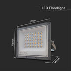 30W Naświetlacz LED SMD / Barwa:3w1 / Obudowa: Szara / Skuteczność 80lm/W