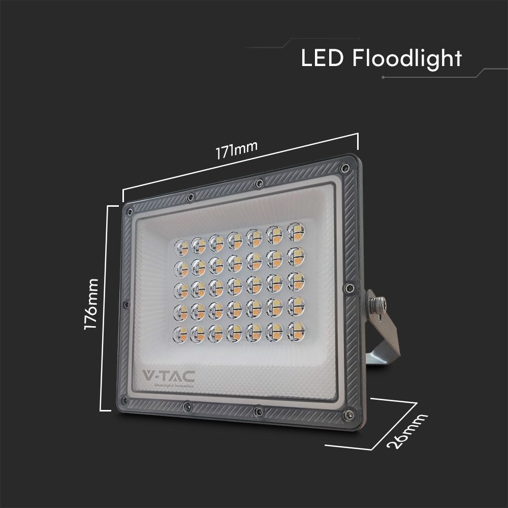30W Naświetlacz LED SMD / Barwa:3w1 / Obudowa: Szara / Skuteczność 80lm/W