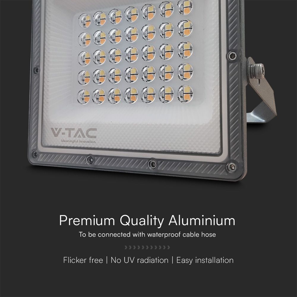 30W Naświetlacz LED SMD / Barwa:3w1 / Obudowa: Szara / Skuteczność 80lm/W