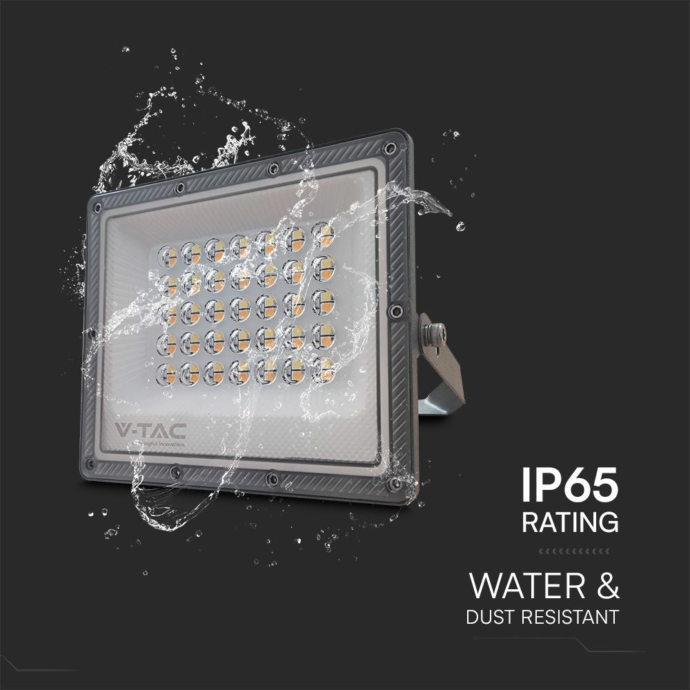 30W Naświetlacz LED SMD / Barwa:3w1 / Obudowa: Szara / Skuteczność 80lm/W