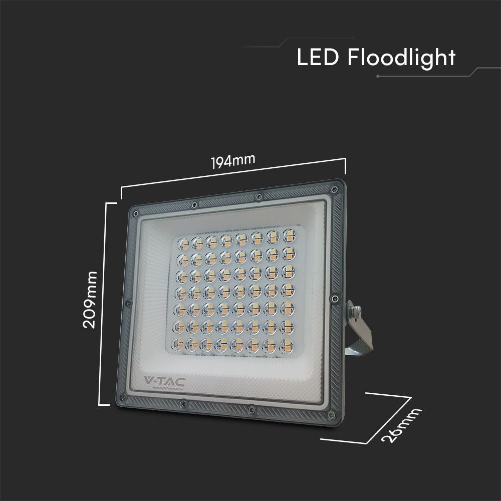 50W Naświetlacz LED SMD / Barwa:3w1 / Obudowa: Szara / Skuteczność 80lm/W