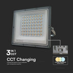 50W Naświetlacz LED SMD / Barwa:3w1 / Obudowa: Szara / Skuteczność 80lm/W